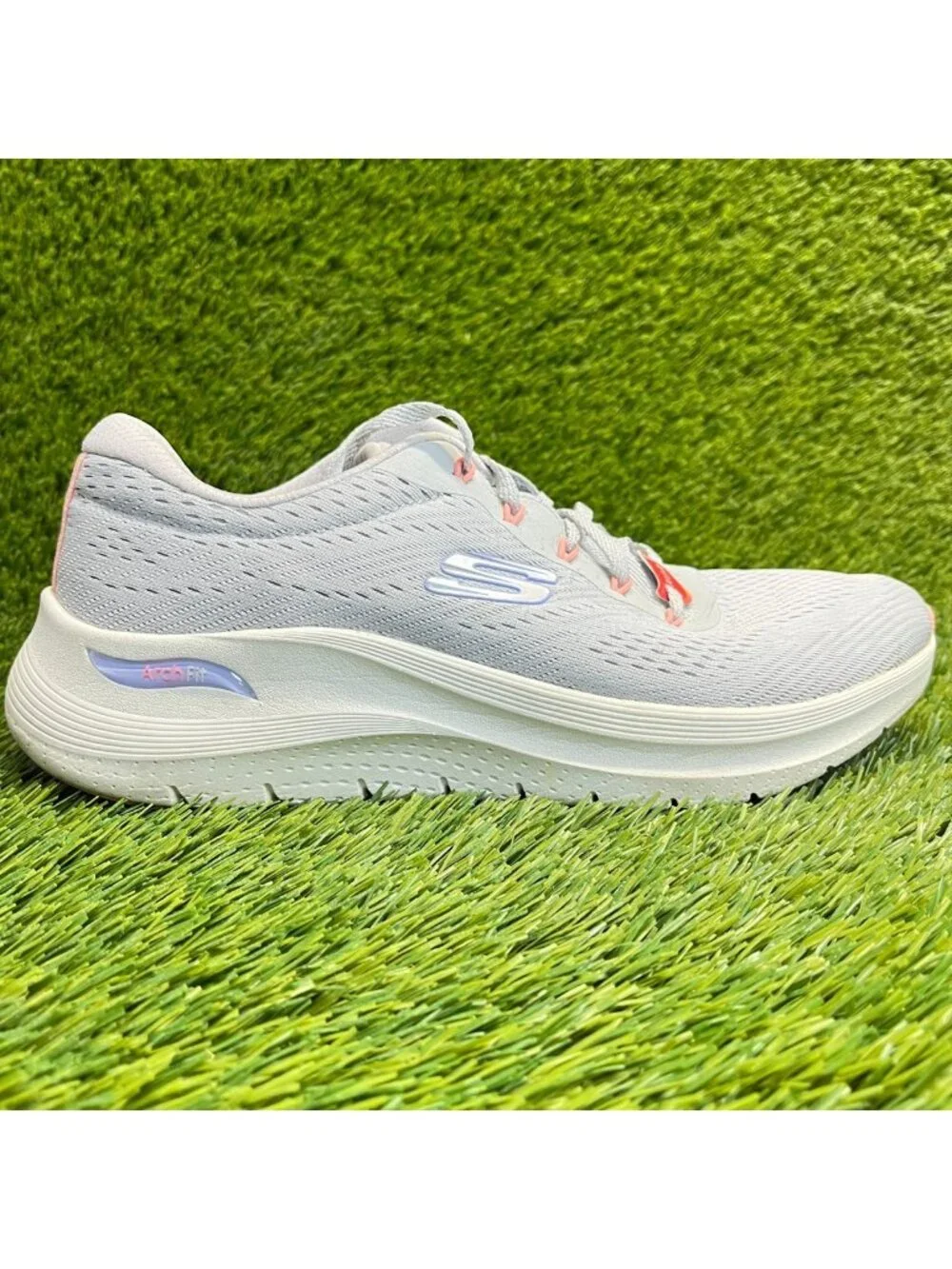 Skechers Arch Fit 2.0 Big League Womens Size 10 Gray Athletic Shoes Sneakers